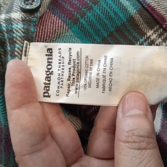 Patagonia Womans Fjord Flannel Organic Cotton Button Down Long Sleeve 2 Xs - Picture 5 of 8